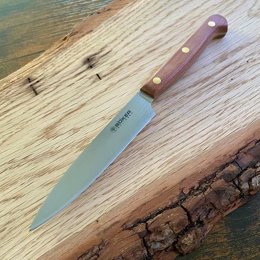 Kleines Spickmesser aus der Böker Cottage-Craft Serie. Griff aus Pflaumenholz.