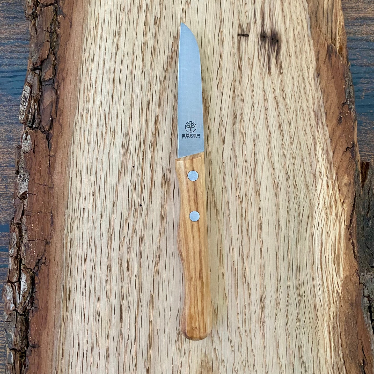 Gemüsemesser von Böker Solingen mit Olivenholzgriff