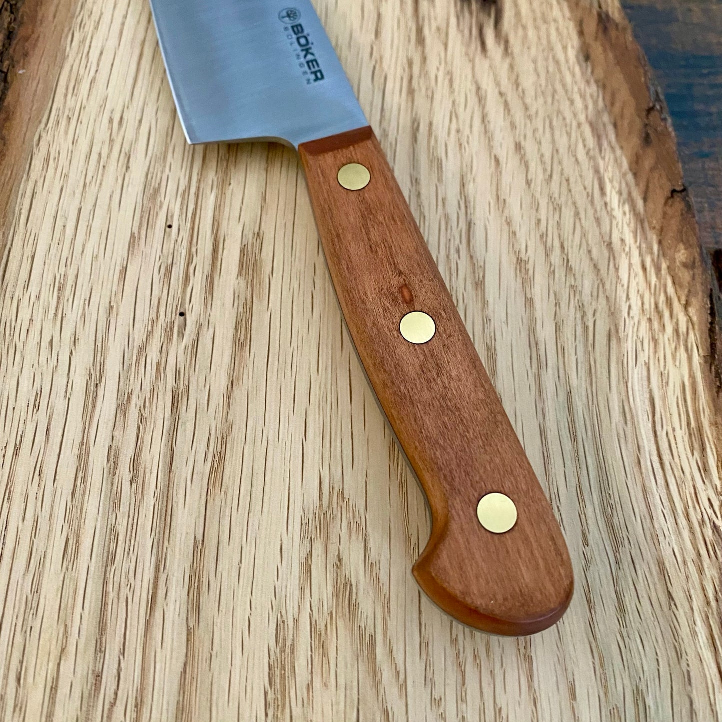 Chefmesser klein Böker Cottage Craft, Kohlenstoffstahl und Pflaumenholz