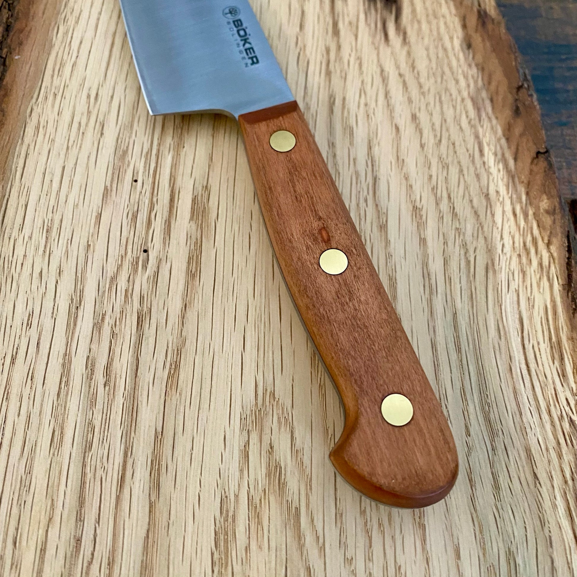 Chefmesser klein Böker Cottage Craft, Kohlenstoffstahl und Pflaumenholz
